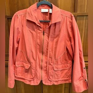 Chico’s coral lightweight jacket
